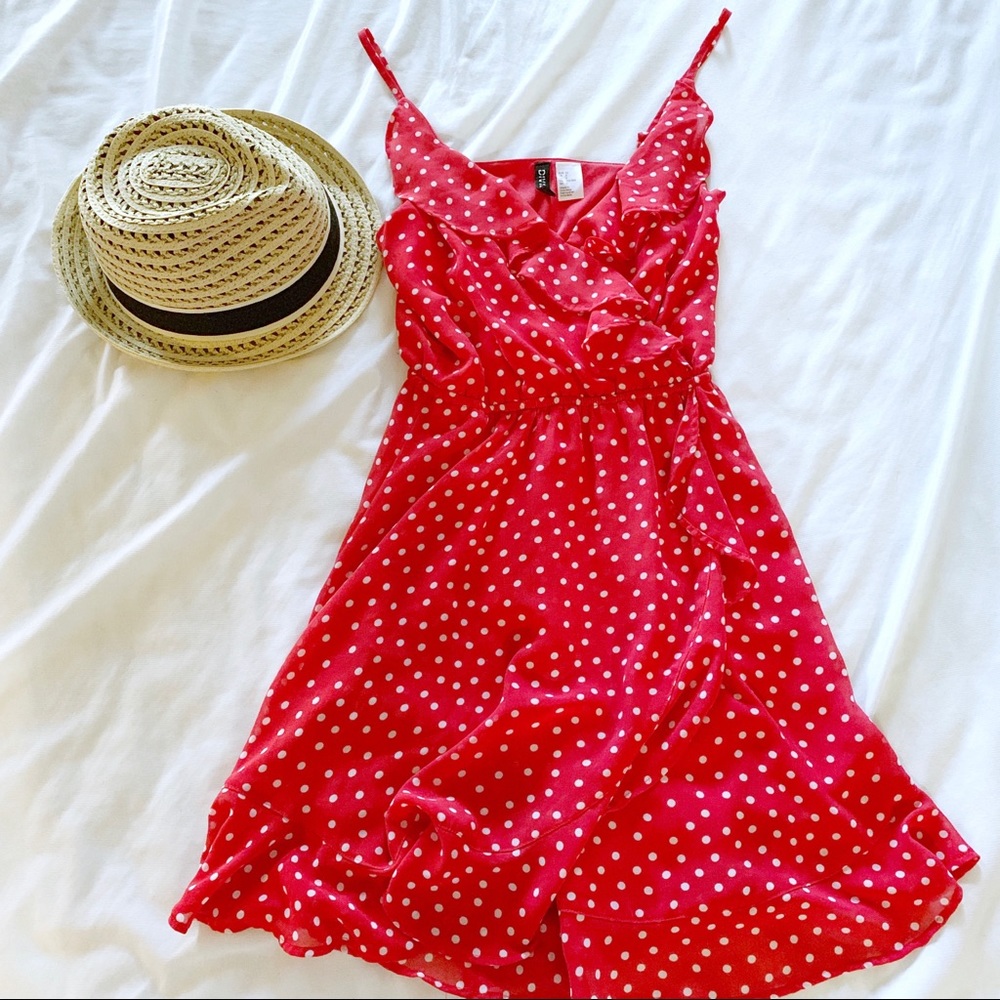Red and White Polka Dot Dress
